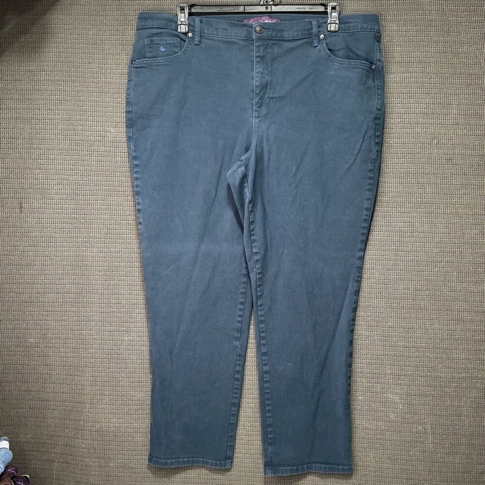 Gloria Vanderbilt Amanda Womens Stretch Jeans 20W Medium Blue Classic Fit